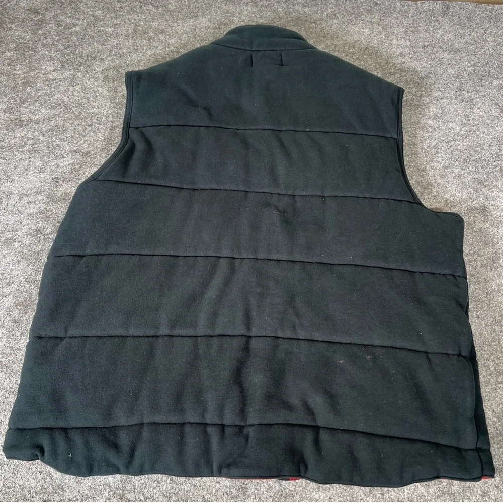 Polo‎ Ralph Lauren Vest Mens 2XL Black Quilted Flannel Lined Button Up Vintage